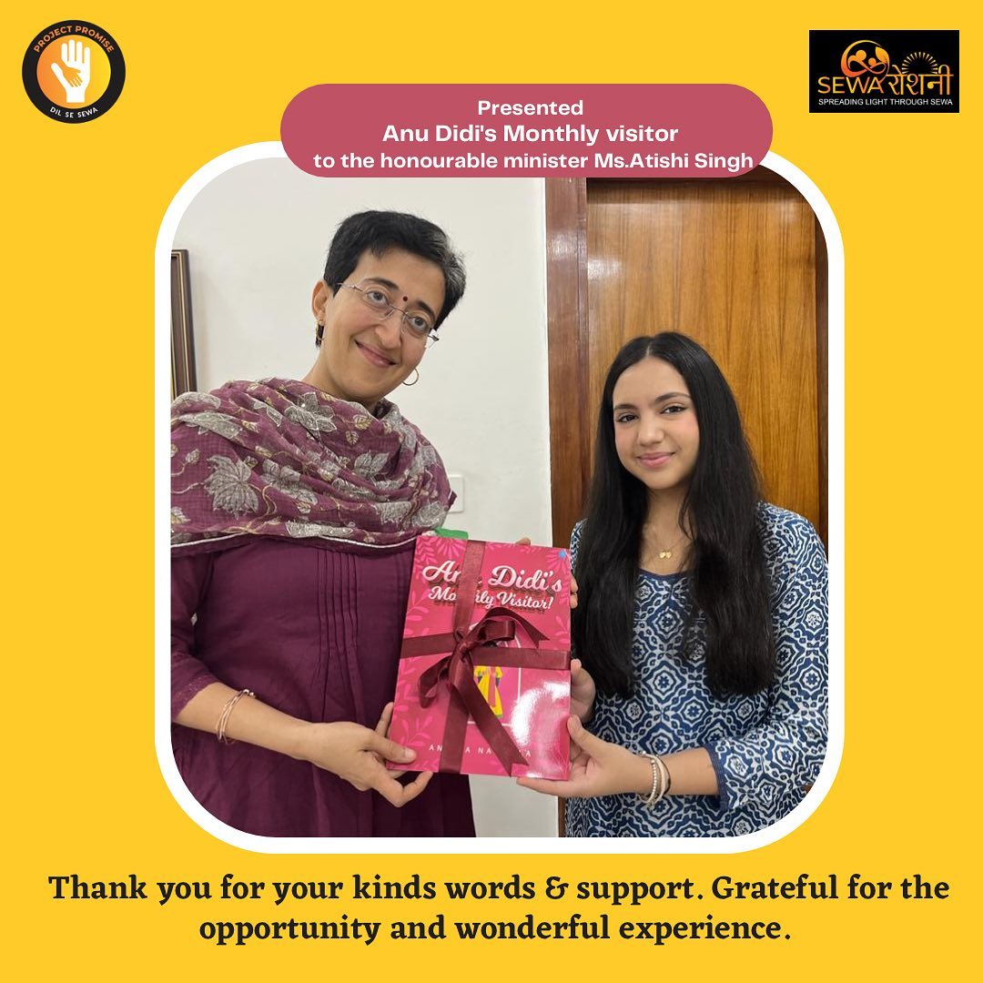 Presented Book to Honourable Minister Ms. Atishi Singh | May 2023 